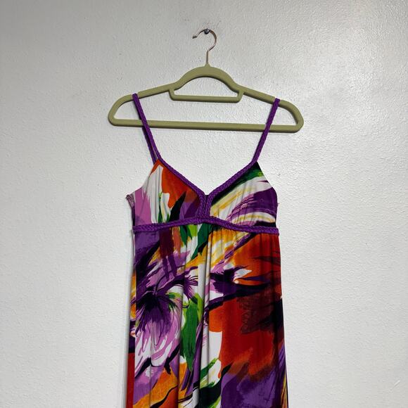 JFW Purple Floral Maxi Dress Sz S - Picture 3 of 10